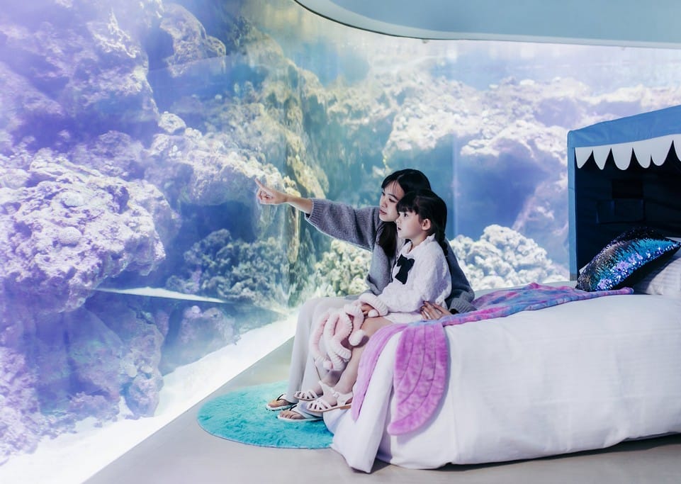 夜宿水族館。Xpark。桃園和逸（Blu Night宿海奇遇，全國唯一的星級海洋系夜宿）