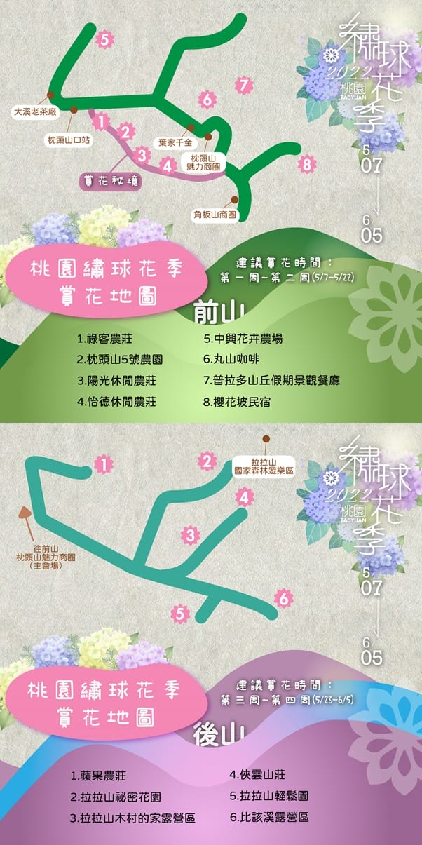 桃園繡球花季2022第2屆．時間、9處賞花地點
