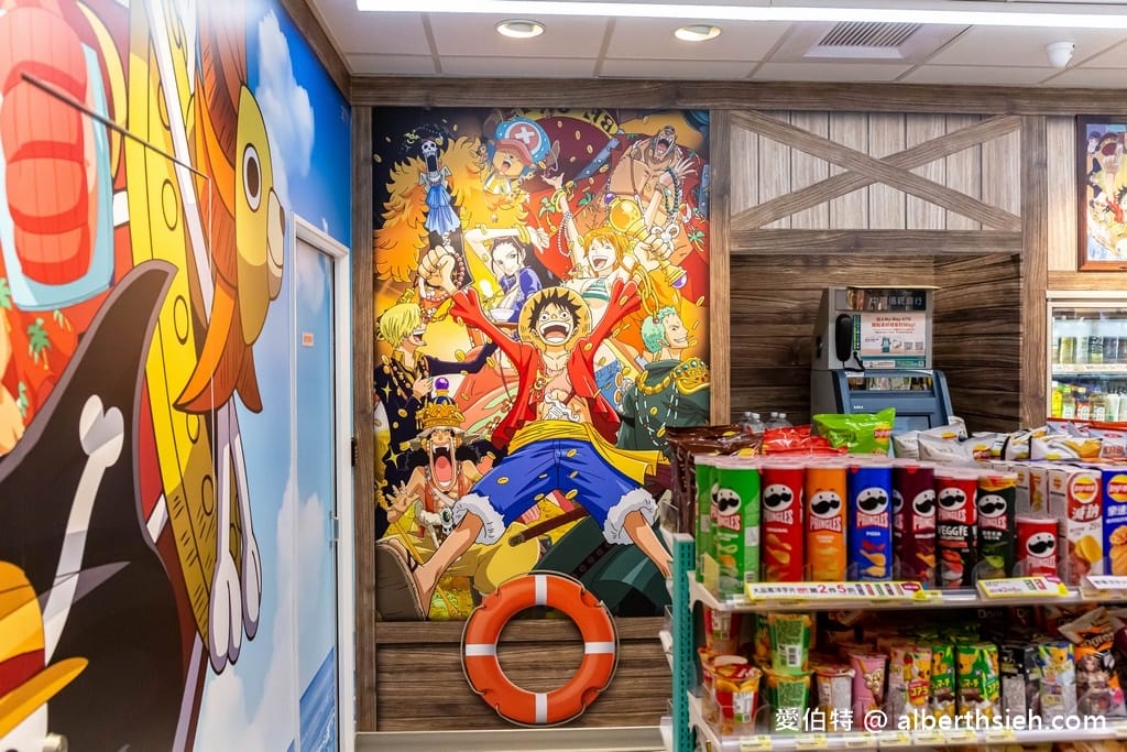 桃園特色超商．全台首間7-11航海王主題店（蘆竹航空門市千陽號草帽海賊團，聯名飲料杯）