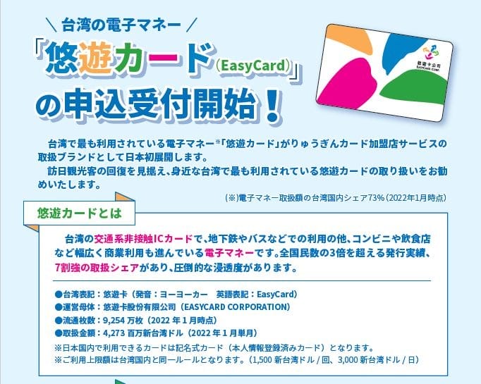 悠遊卡在沖繩也可以使用消費小額付款(台灣首家跨境支付儲值卡) - 第2張圖 悠遊卡在沖繩也可以使用消費小額付款(台灣首家跨境支付儲值卡)