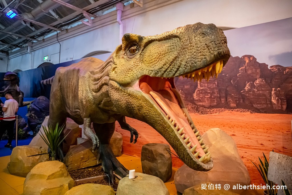 2022台中暑假展覽．侏羅紀x恐龍3.0（超逼真暴龍、腕龍、雙脊龍、翼龍、迅猛龍等你來互動7/8~9/11） @愛伯特