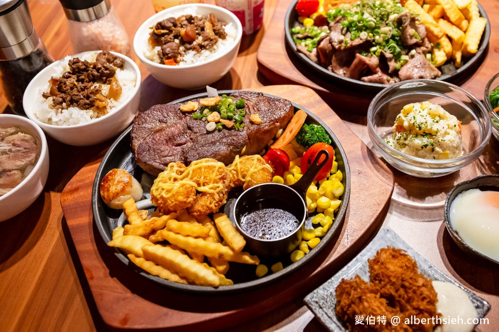 炙り庵STEAK牛排．桃園龜山林口長庚美食（餐點菜單價格，濕式熟成冷藏牛排軟嫩好吃，內用自助吧隨你吃） @愛伯特