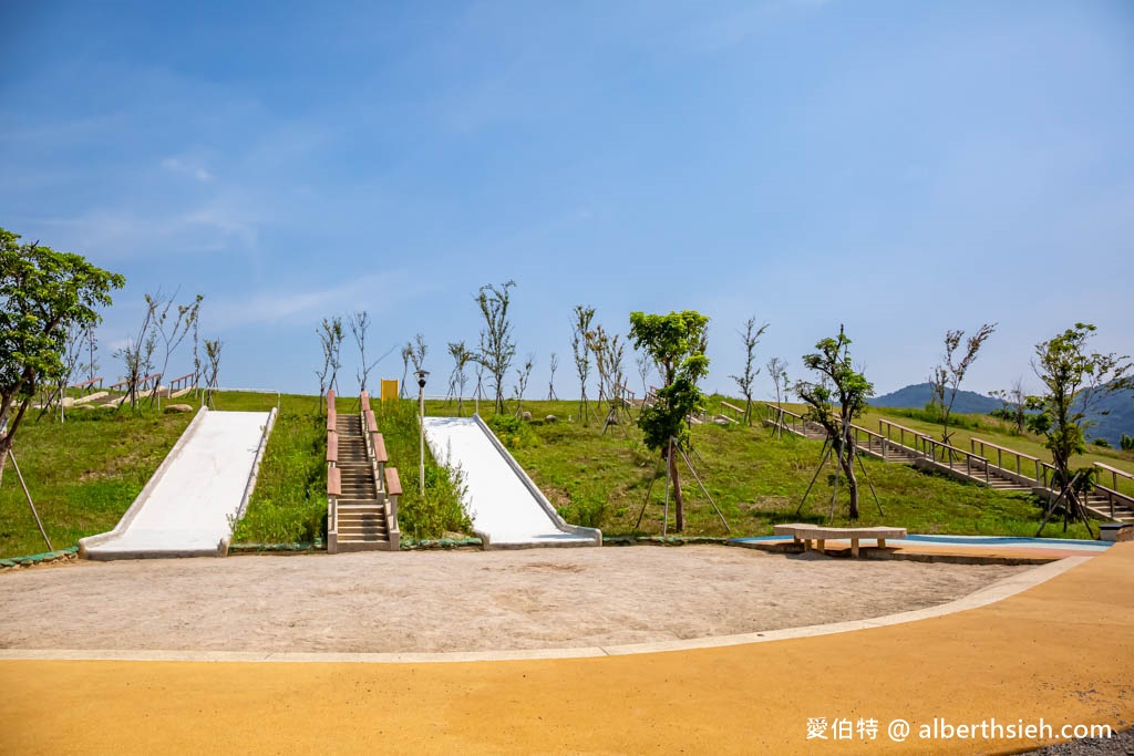 大溪大嵙崁親水園區．桃園免費親子景點（天空之域遊樂場/天空之域風箏草原景觀土丘） @愛伯特