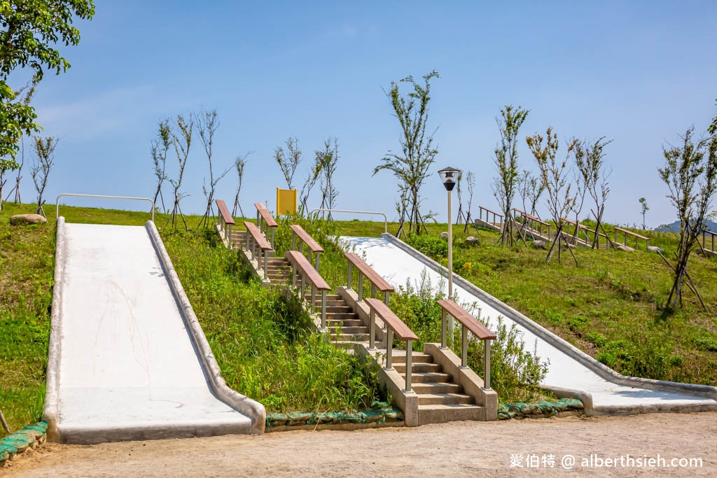 大溪大嵙崁親水園區．桃園免費親子景點（天空之域遊樂場/天空之域風箏草原景觀土丘） @愛伯特