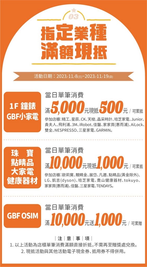 桃園百貨公司週年慶2023（優惠DM，中壢SOGO/遠東百貨/大江/台茂/華泰名品城/新光三越/統領）