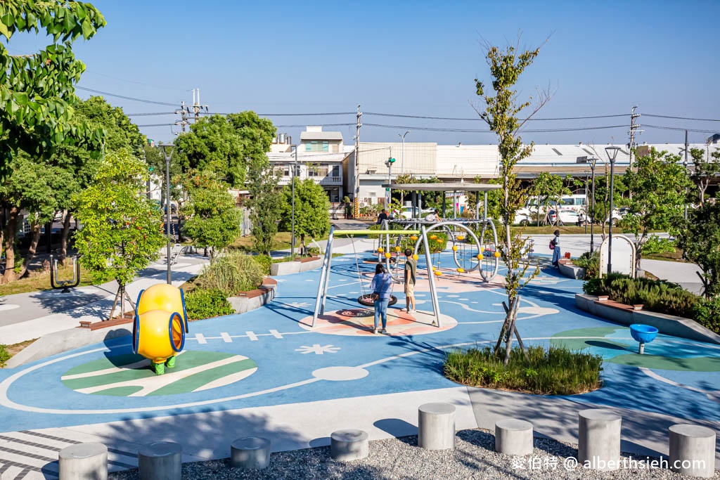 大江內定公園遊戲場．桃園中壢親子公園（太空主題共融式親子公園，溜滑梯/攀爬架/翹翹板，大江二期旁） @愛伯特