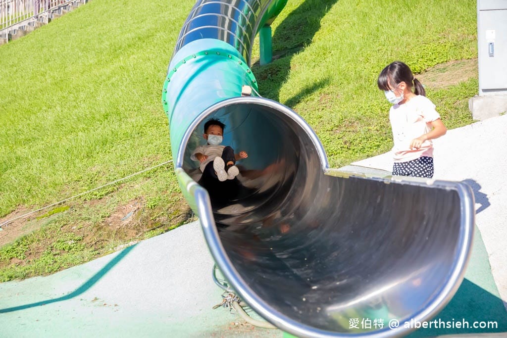 新北大都會公園熊猴森樂園｜三重捷運站親子景點，31座特色溜滑梯