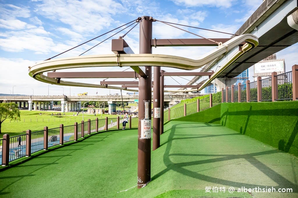 新北大都會公園熊猴森樂園｜三重捷運站親子景點，31座特色溜滑梯
