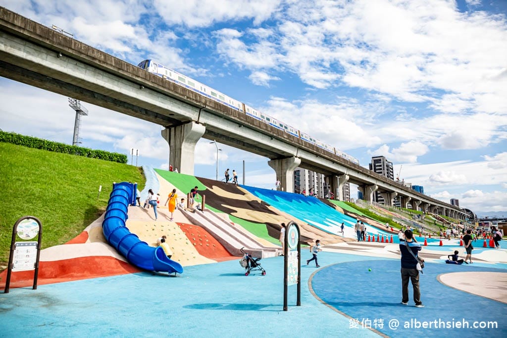 新北大都會公園熊猴森樂園｜三重捷運站親子景點，31座特色溜滑梯