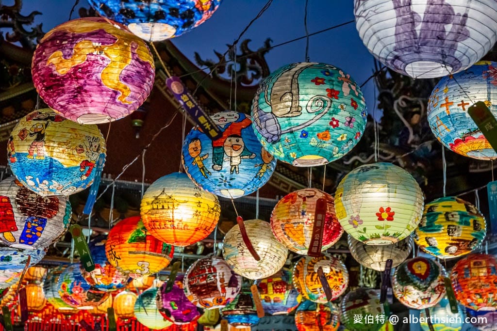台南景點推薦．普濟殿燈會2024（洗版IG的1800盞彩繪燈籠海高高掛，等你來美拍）