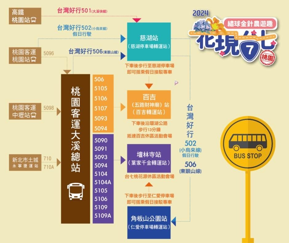2024花現台七-繡球金針農遊趣（大溪金針花，復興繡球花拍起來）