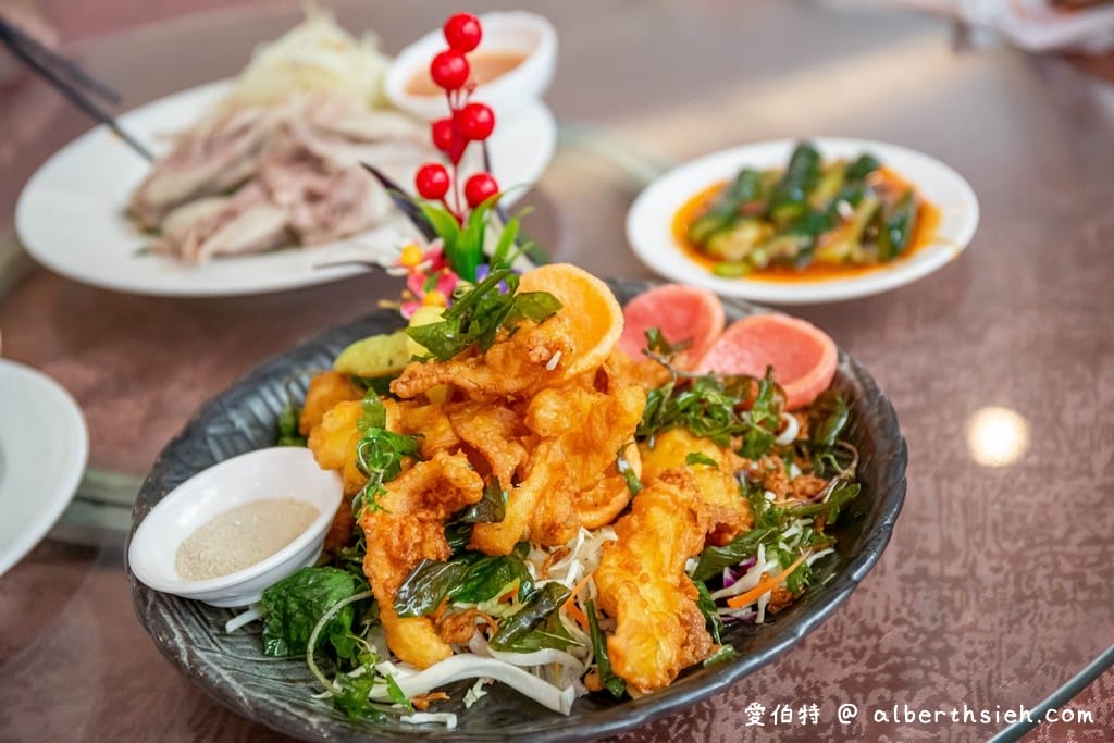 嘉義民雄合菜餐廳．嘉鄉羊鵝肉（炸中卷酥脆，鵝肉軟嫩好吃）