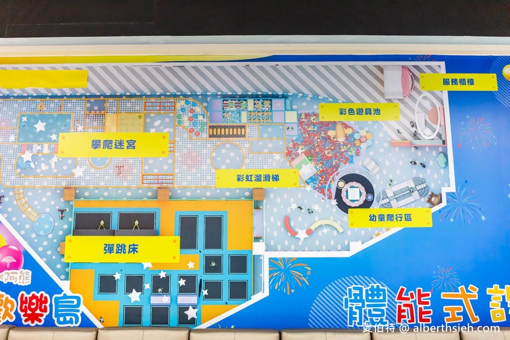 淡水阿熊勇闖歡樂島親子體能館（300坪超放電，彩虹球池、攀爬迷宮、彈跳床）