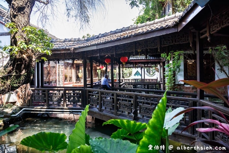 友竹居茶藝館｜中壢央大聚餐美食，古色古香的中式庭園造景