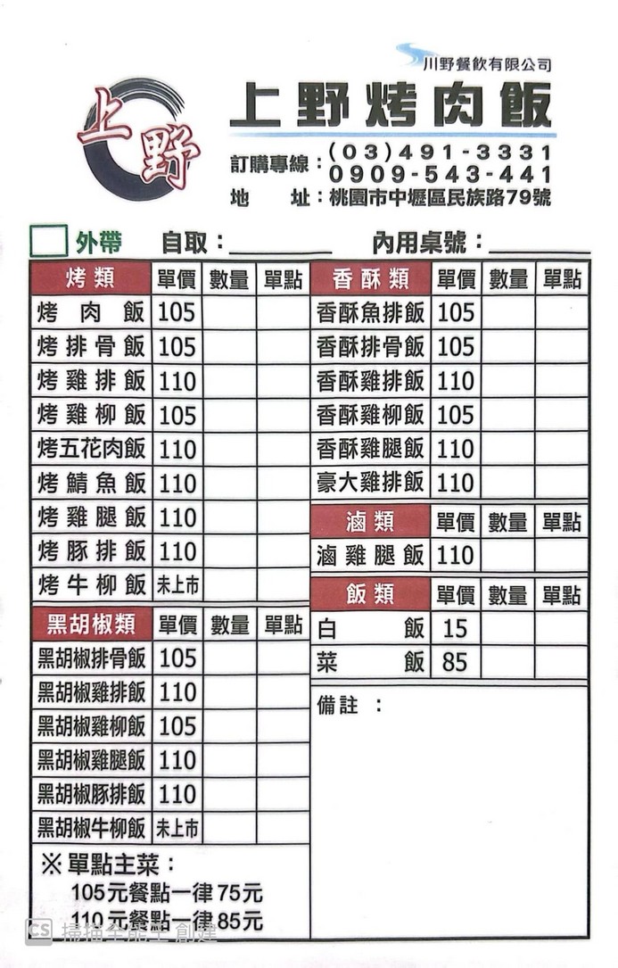 上野烤肉飯中壢總店｜便當菜單價格，附車位的在地超狂排隊店 @愛伯特
