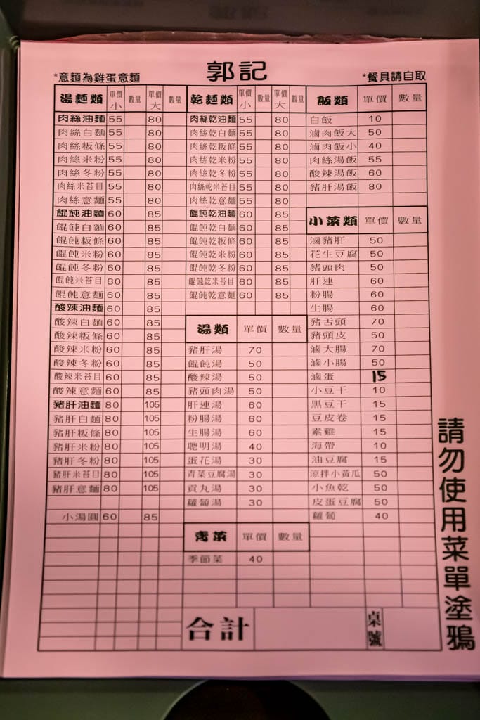 桃園龍潭美食推薦｜郭記麵館，龍潭大池旁超人氣小吃，滷肉飯必吃