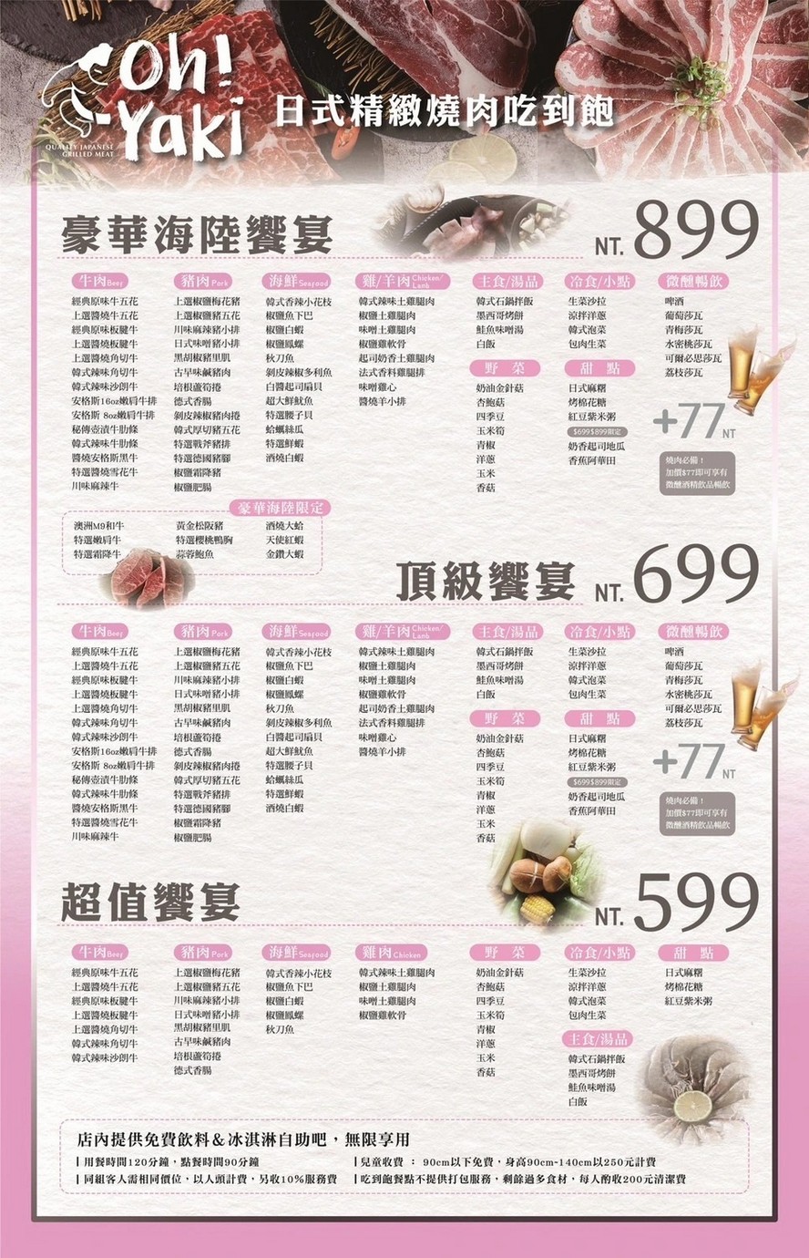 Oh!Yaki精緻燒肉吃到飽-中壢店|千元有找,牛排豬排魷魚隨你吃 @愛伯特
