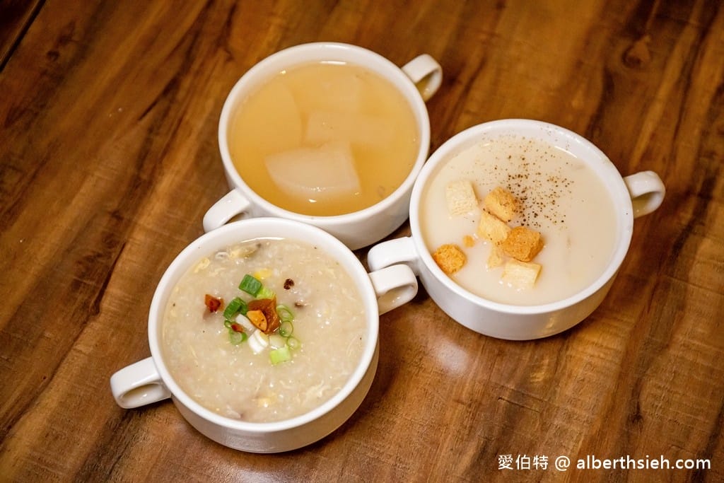 龜山美吉克原塊牛排｜鹹粥，玉米濃湯吃到飽超讚