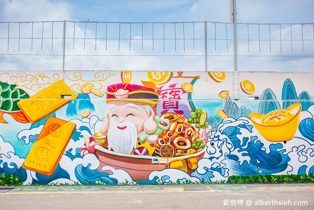桃園蘆竹海福宮（全台最Q版的土地公3D互動彩繪牆，求招財金雞母）