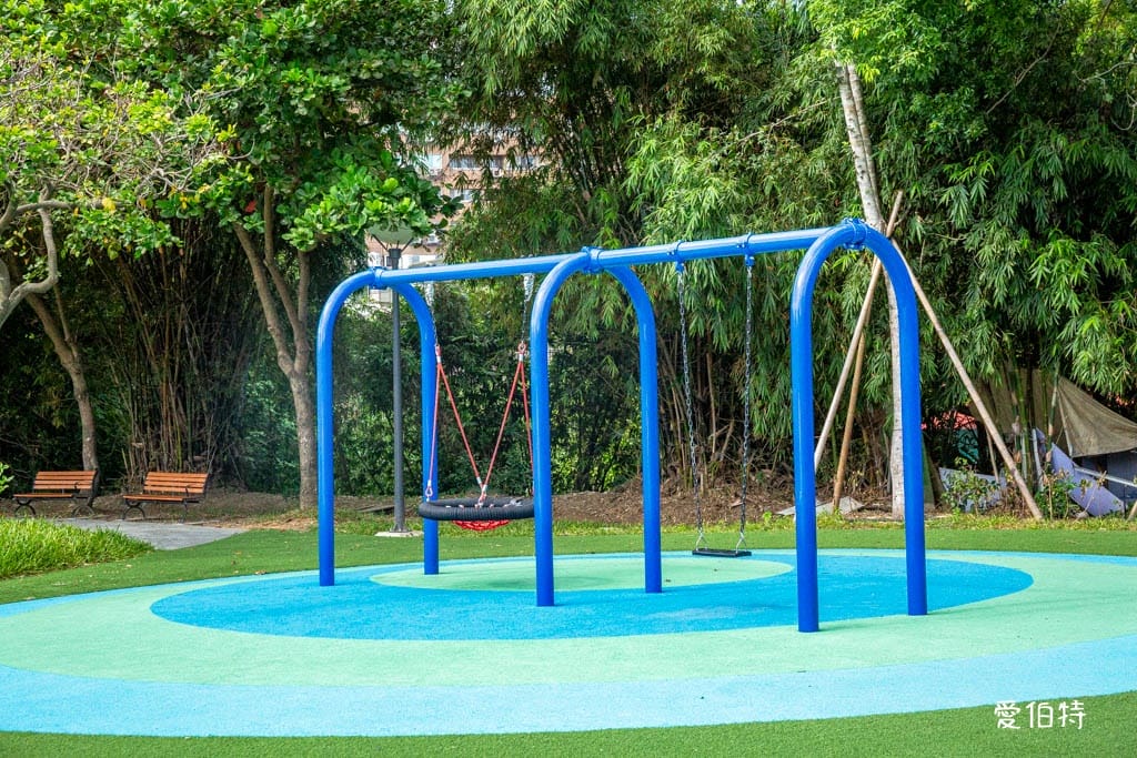 桃園親子景點｜南崁溪第一河濱公園，跳跳雲彈跳床、森林挑戰區