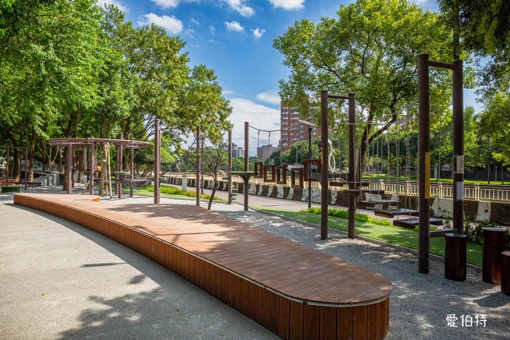 桃園親子景點｜南崁溪第一河濱公園，跳跳雲彈跳床、森林挑戰區