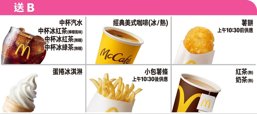 麥當勞甜心卡2025｜買A送B價格，星級點，得來速貴賓卡