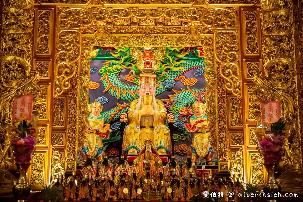 桃園大園仁壽宮｜供奉感天大帝藥師佛求藥籤，高30米九龍通天柱