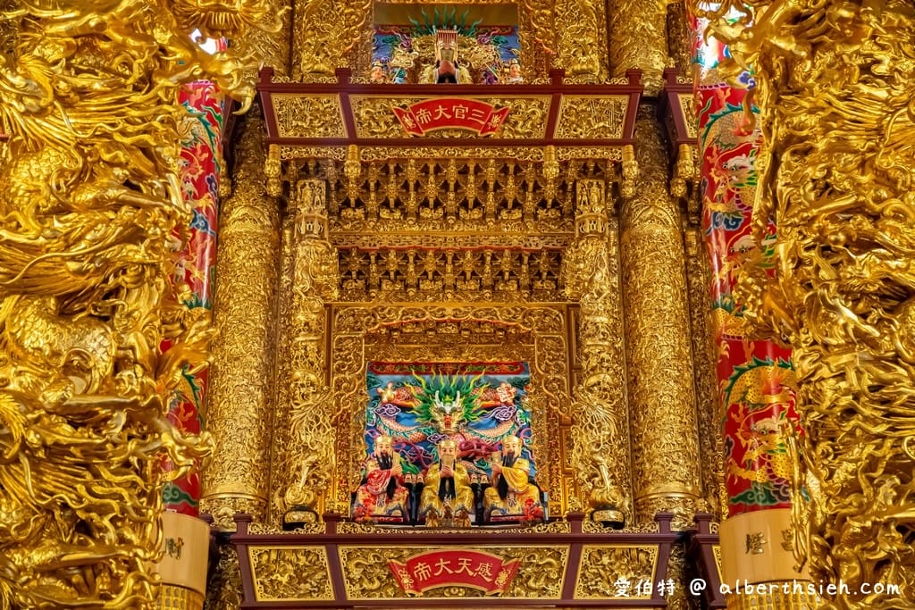 桃園大園仁壽宮｜供奉感天大帝藥師佛求藥籤，高30米九龍通天柱