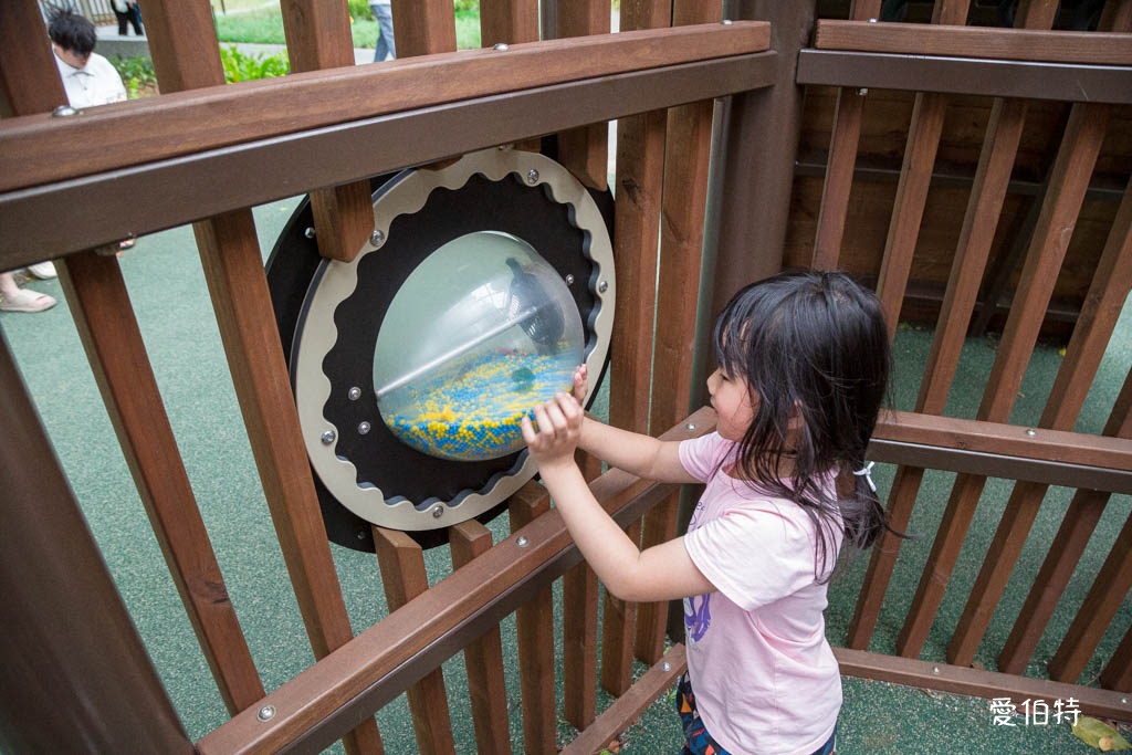 桃園中壢夜市光明公園|共融式遊戲場,跑酷蹦床、樹屋沙坑、戲水 @愛伯特