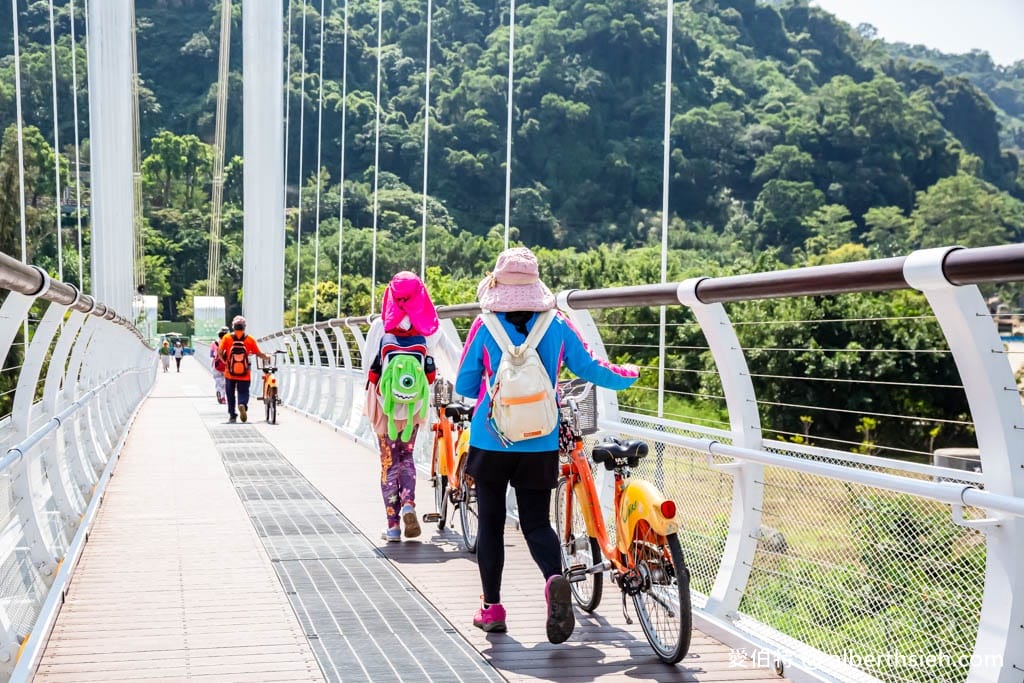 桃園大溪中庄吊橋/七張福德宮｜全台最長懸索式吊橋，串聯山豬湖