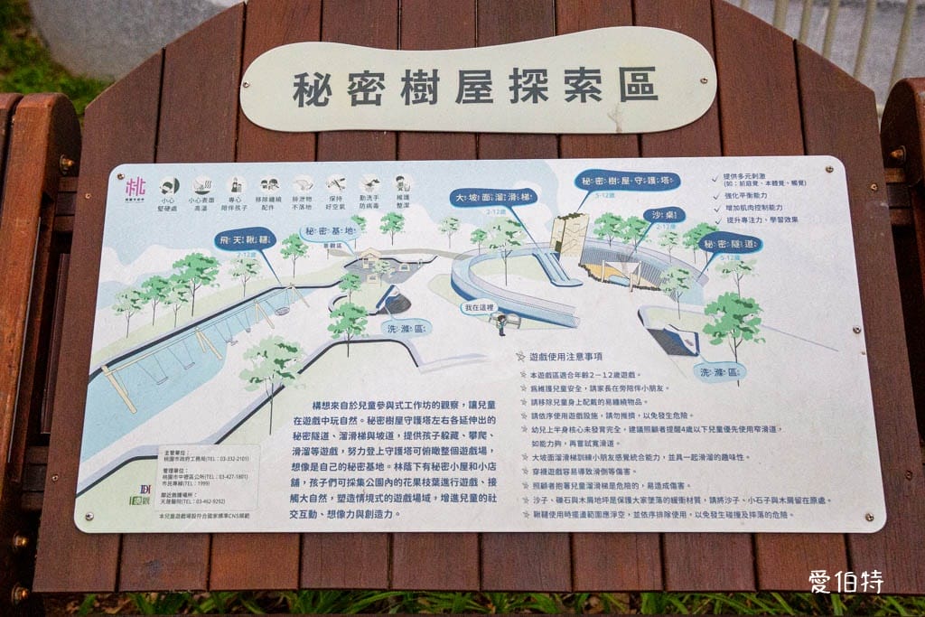 桃園中壢夜市光明公園｜共融式遊戲場，跑酷蹦床、樹屋沙坑、戲水