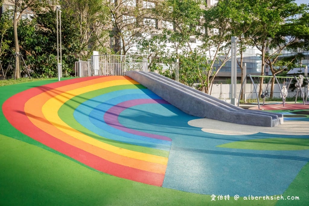 台茂公園兒童遊戲場｜台茂購物中心旁，戶外籃球場、直排輪場