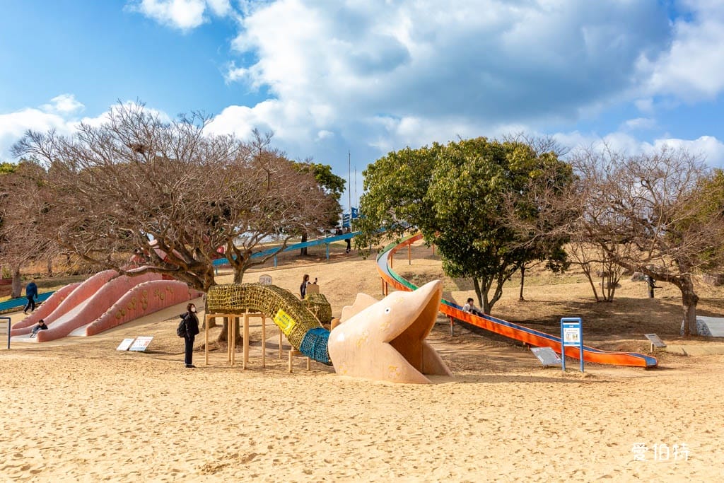 福岡必去親子景點推薦｜海之中道海濱公園，巨大雲朵彈跳床、滾輪滑梯