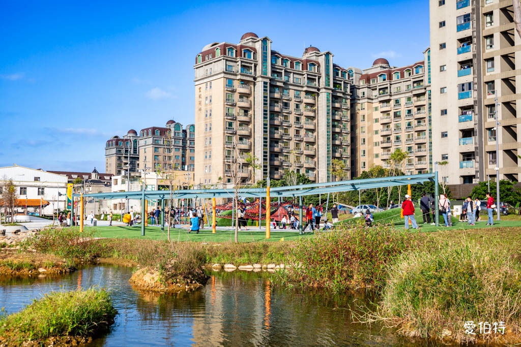 華興池生態埤塘公園|桃園大園親子散步看夕陽與飛機的免費景點 @愛伯特