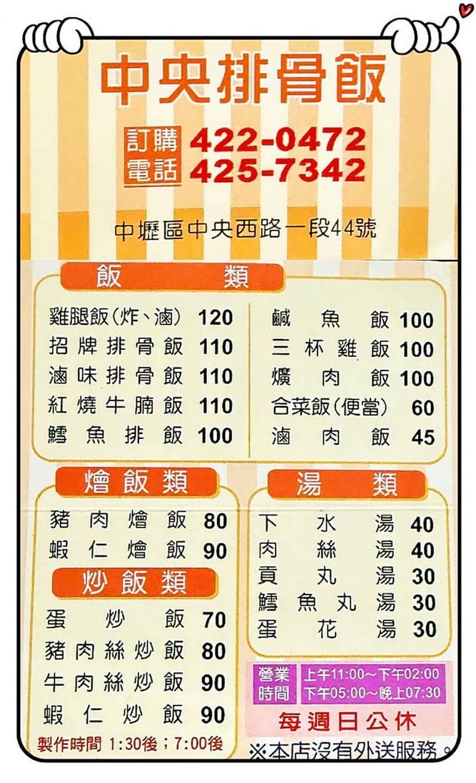 中央排骨飯｜號稱中壢最好吃的排骨便當，中央西路排骨飯評價推薦