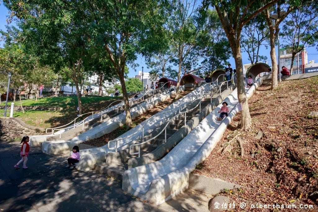 老街溪河川教育中心｜桃園中壢親子免費景點，溜滑梯、環境教育