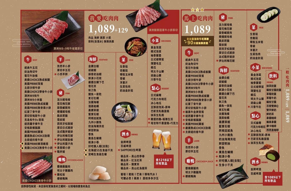 吃肉肉燒肉専門店中壢店｜桃園燒烤吃到飽推薦，手搖飲無限暢飲還能外帶