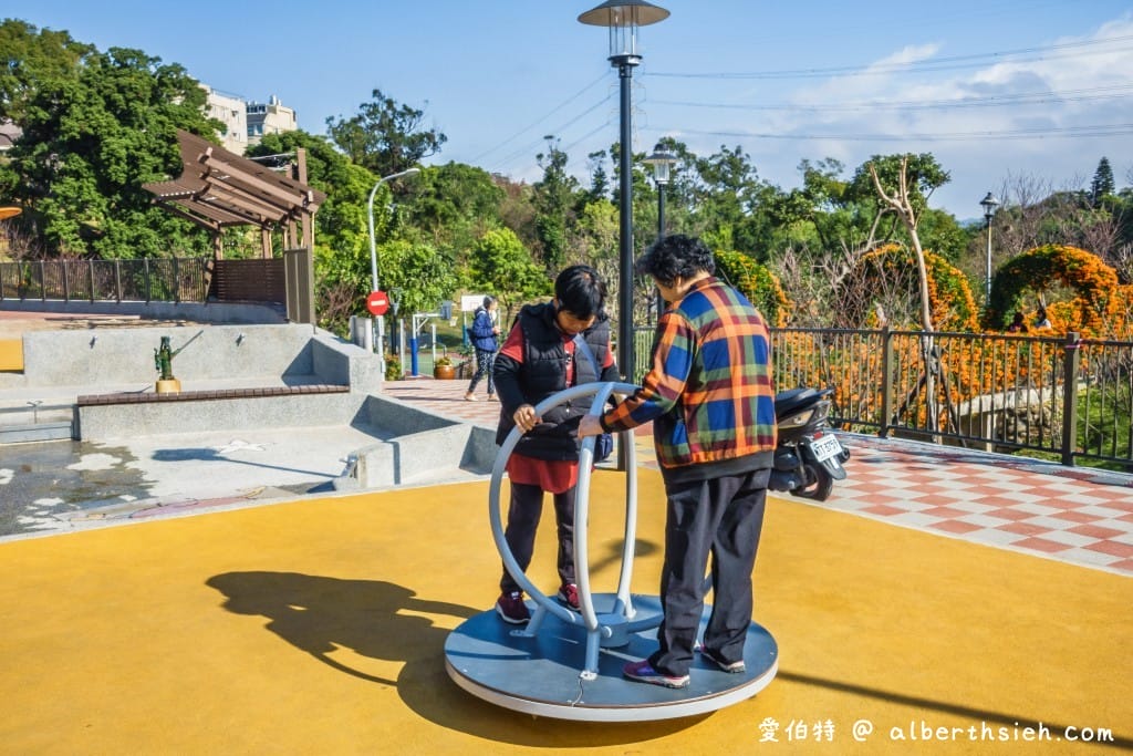 鶯歌永吉公園｜新北親子景點，炮仗花隧道搭配傑克與魔豆