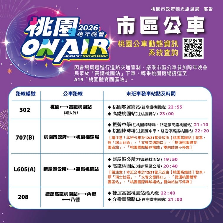 桃園跨年晚會演場會卡司2026｜Apink、宇宙人、徐若瑄、黃宣、蕭秉治