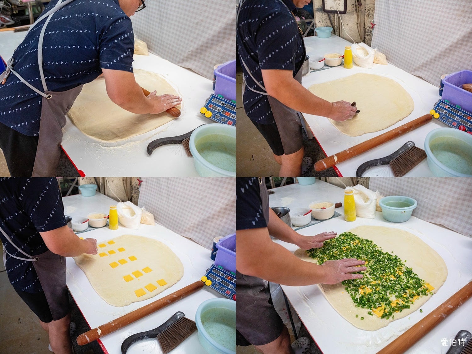 中壢新明市場美食｜老北京蔥花燒餅王，現做燒餅越嚼越香