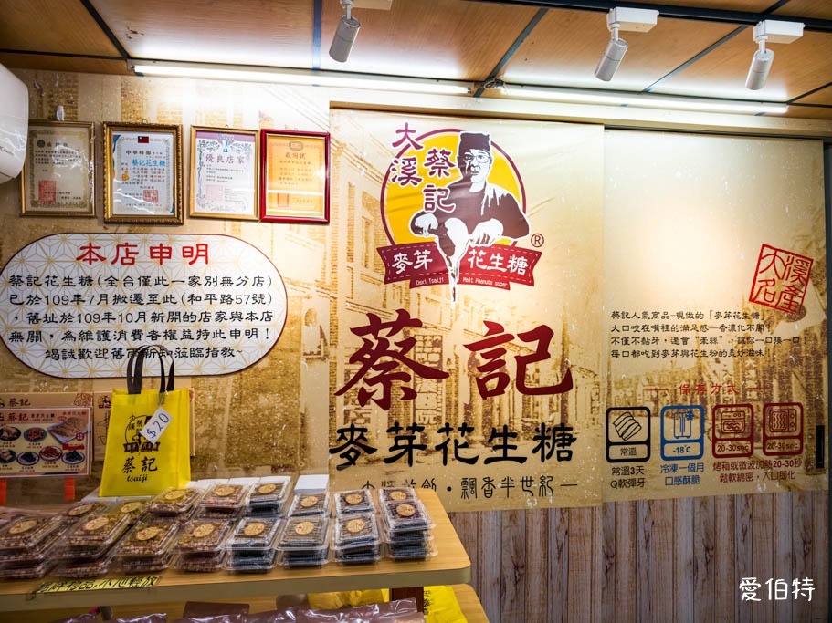 大溪老街排隊美食推薦｜蔡記麥芽花生糖