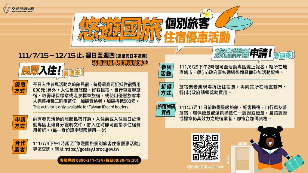 2022悠遊國旅補助住宿懶人包（申請時間條件方式，自由行住宿每晚最高補助1300，跟團最高3萬） @愛伯特