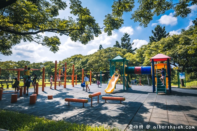 大溪埔頂公園．桃園親子景點（萬坪綠地，橫跨北二高，還有超夯的滾輪溜滑梯） @愛伯特