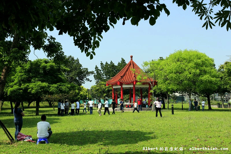 大溪埔頂公園．桃園親子景點（萬坪綠地，橫跨北二高，還有超夯的滾輪溜滑梯） @愛伯特