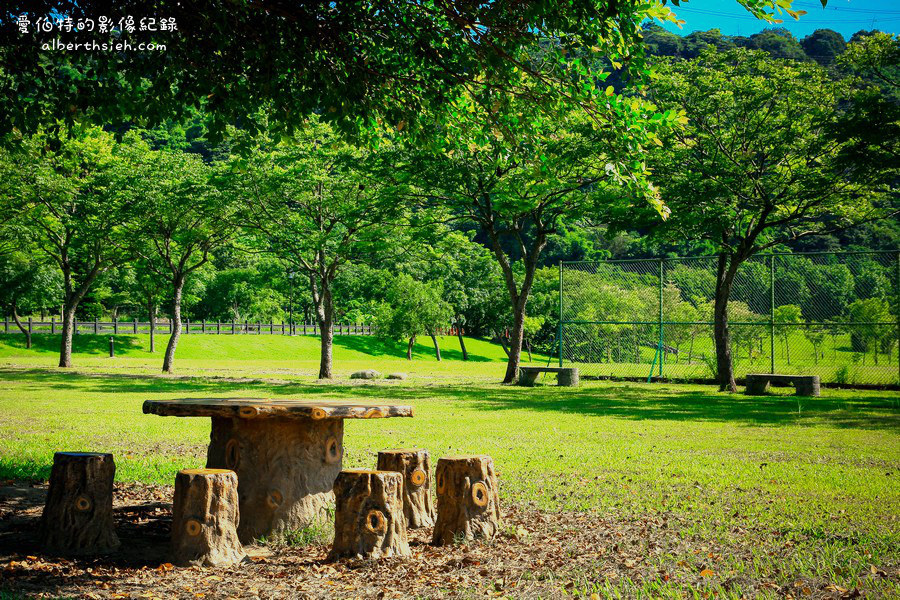 大溪河濱公園．桃園親子景點（兒童遊戲場/大草皮野餐/落羽松/自行車道） @愛伯特