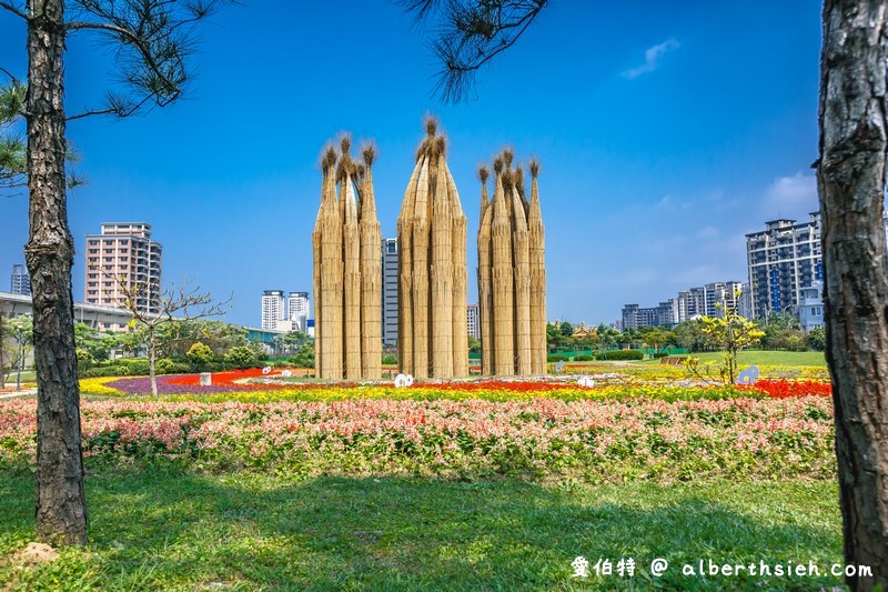 青埔公十三公園．桃園中壢景點（渴望、湧泉大型藝術品搭配花海超美） @愛伯特