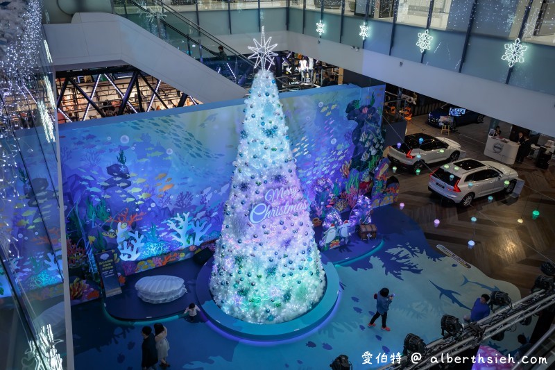 2019桃園聖誕節（台茂海洋耶誕派對，8米高珊瑚聖誕樹，整點還有燈光秀以及海洋泡泡） @愛伯特
