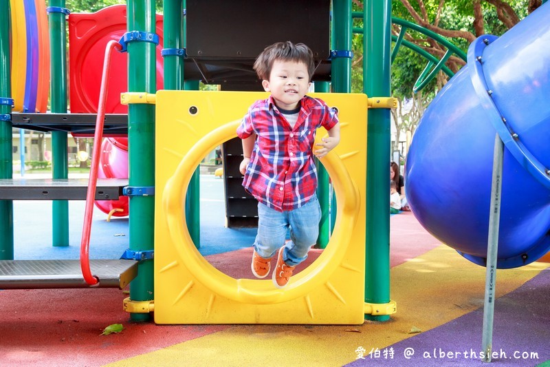 桃園同安親子公園（藝文特區旁有攀爬網溜滑梯/海盜船溜滑梯/沙坑/尿布盪鞦韆） @愛伯特