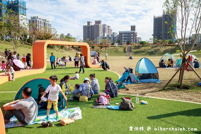 風禾公園溜滑梯．桃園免費親子景點（50公尺滾輪/六座磨石子溜滑梯/沙坑/週邊美食） @愛伯特