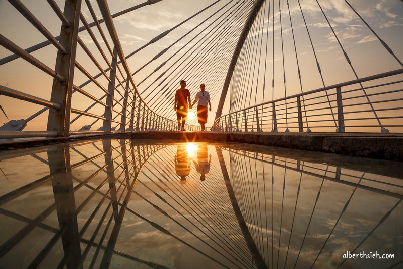 香山豎琴橋．新竹香山景點（讓你可以譜上美麗夕陽旋律的好地方） @愛伯特